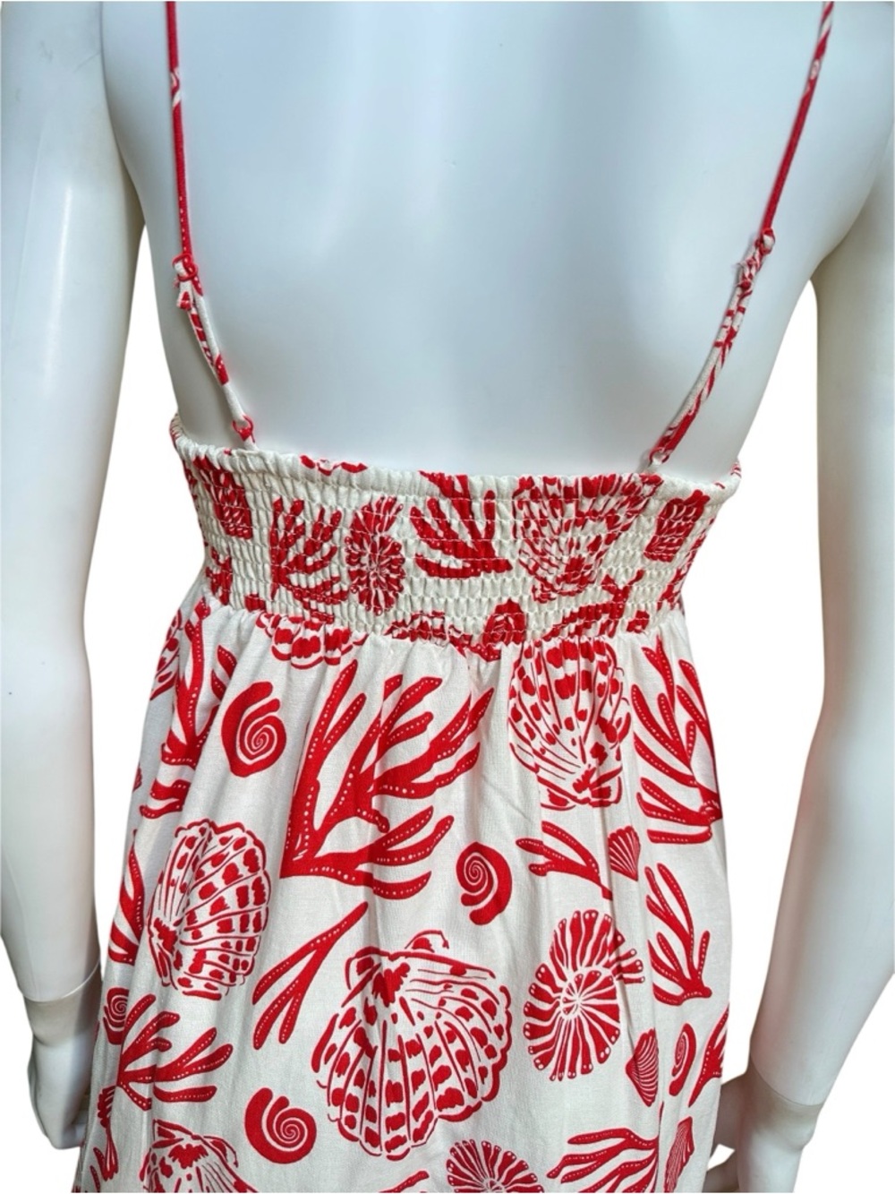 Calypso St. Barth Red and White Linen Blend Maxi Sundress, NWT, XS - Picture 8 of 16